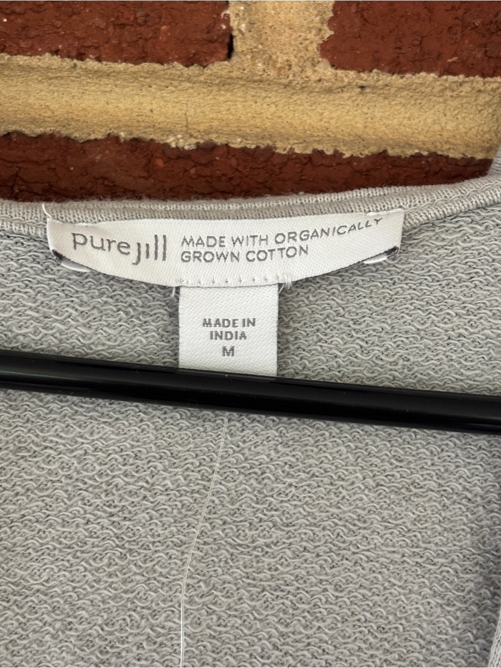 Pure Jill Gray Open Hooded Cardigan - Picture 2 of 5